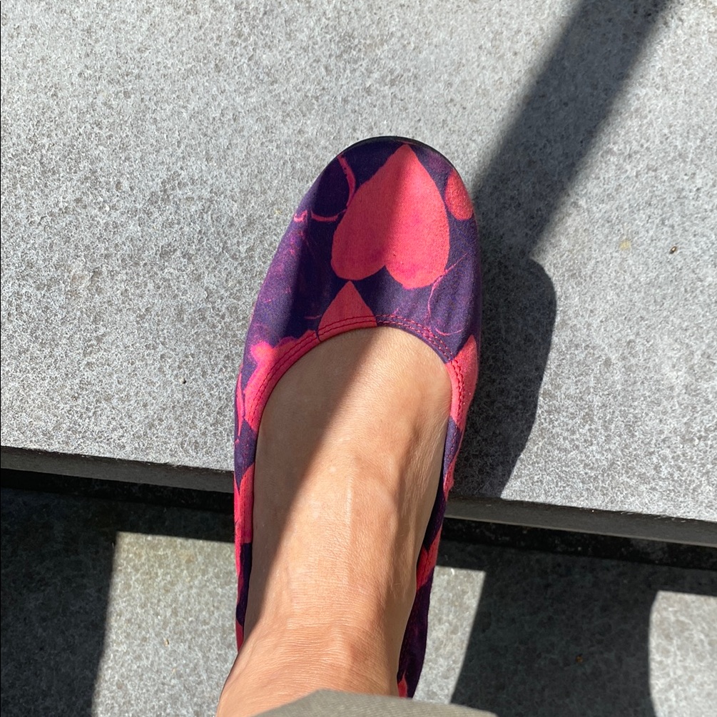 Lanvin Pink And Purple Flats With Geometric Design